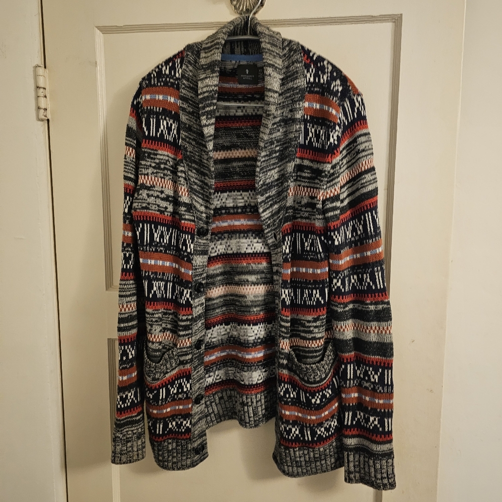 Men's XS Multicolor Patterned Sweater
